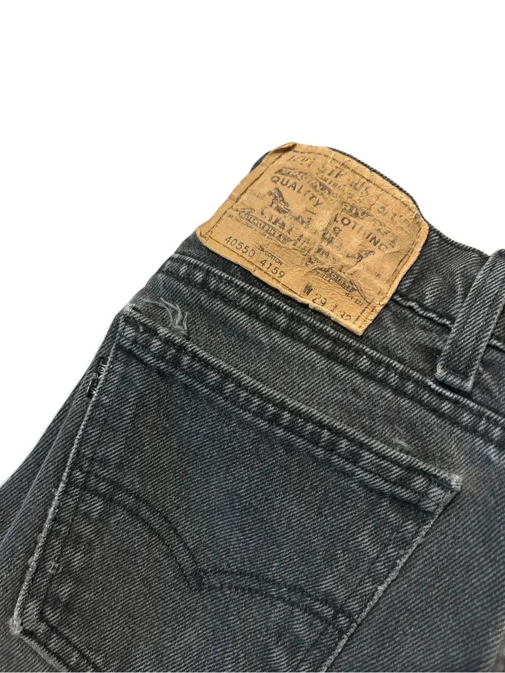 1970s LEVIS Men's Black Denim Jeans - Classic Straight Fit 28” x 32”